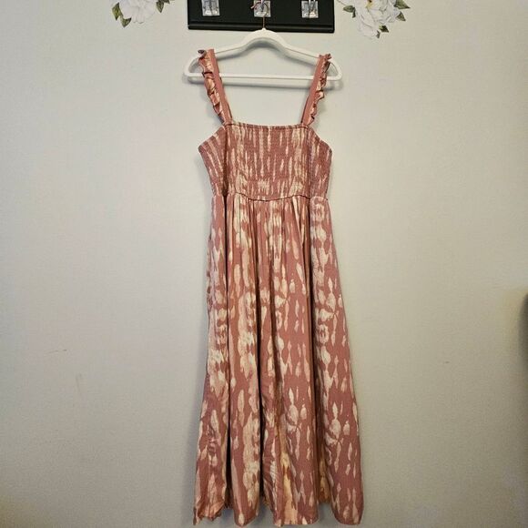 Torrid Midi Challis Smocked Tie Dye Dress - Picture 3 of 9